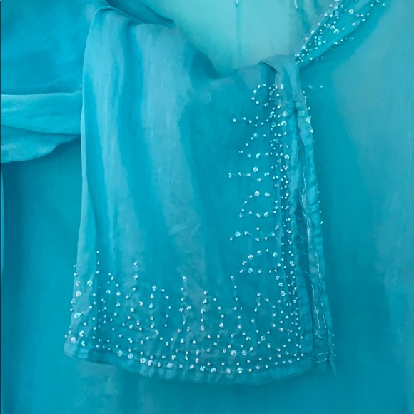 Margaret loves Pete blouse. Hand sewn sequins & bd - Picture 2 of 6